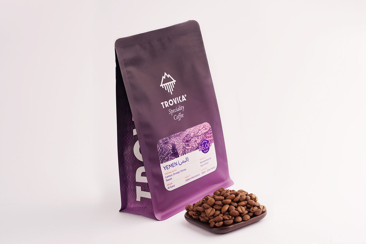 TROVICA Al-Sana' Yemeni specialty coffee 200 g bag with roasted beans