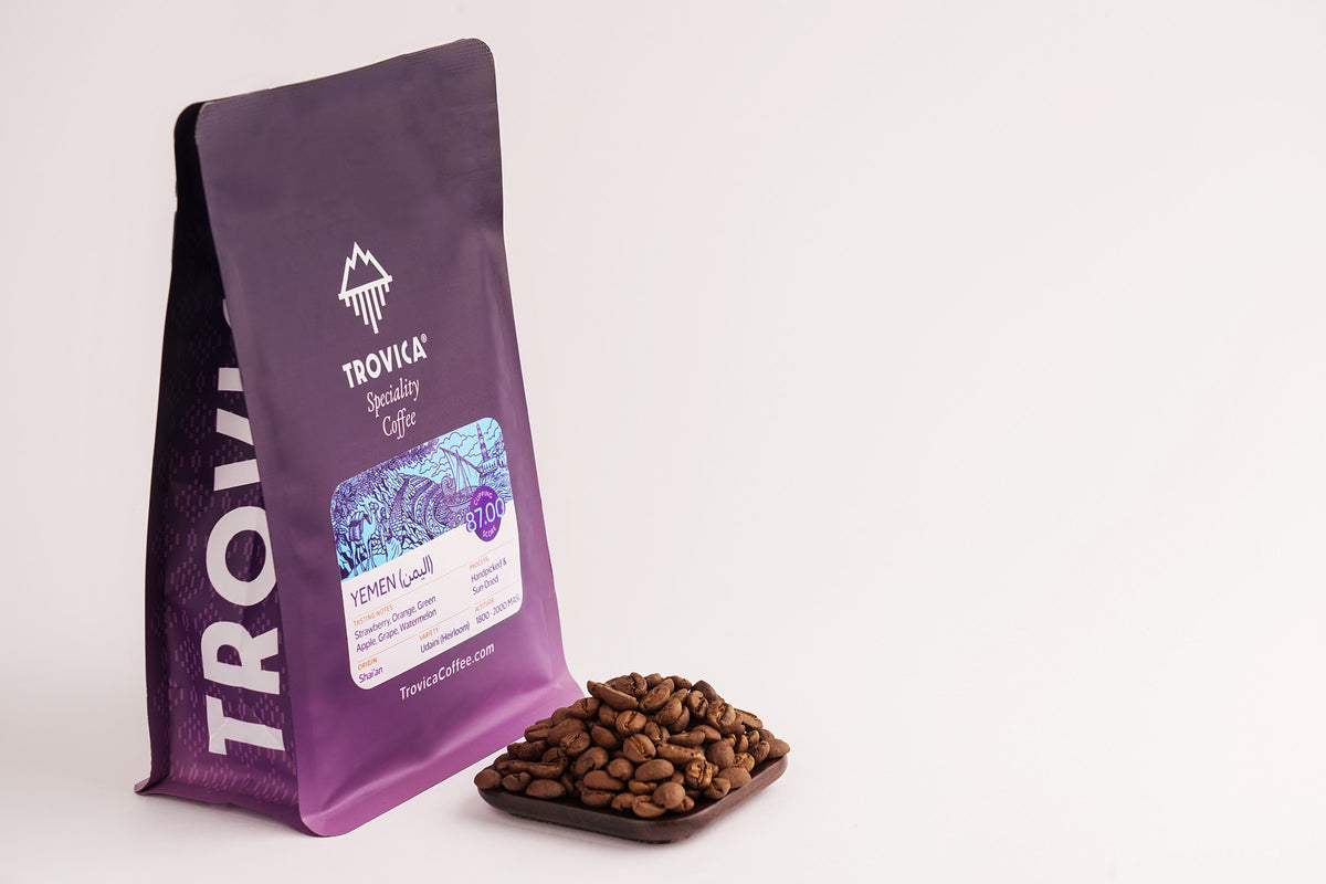 TROVICA Shai'an Yemeni specialty coffee 200 g bag with roasted beans
